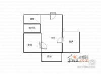 花果山小区2室1厅1卫58㎡户型图