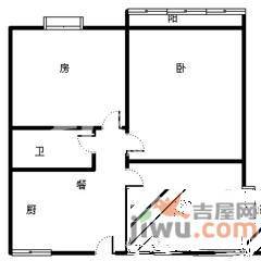 西湖花园2室2厅1卫89㎡户型图