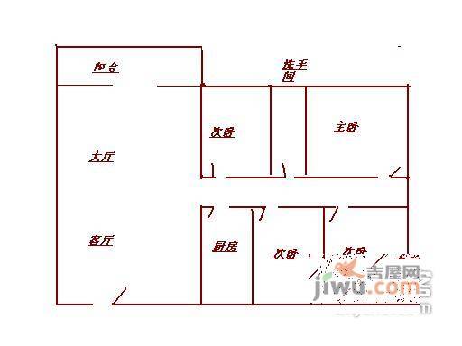 西湖花园4室2厅2卫114㎡户型图