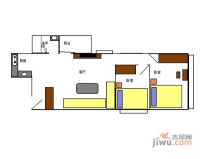 银座金钻2室1厅1卫56㎡户型图