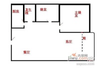 雍翠豪园2室2厅1卫83㎡户型图