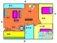 招商桃花园一期3室2厅1卫100㎡户型图