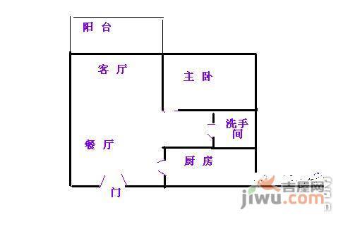 金水湾2室1厅1卫户型图