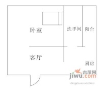 景尚雅苑1室1厅1卫45㎡户型图