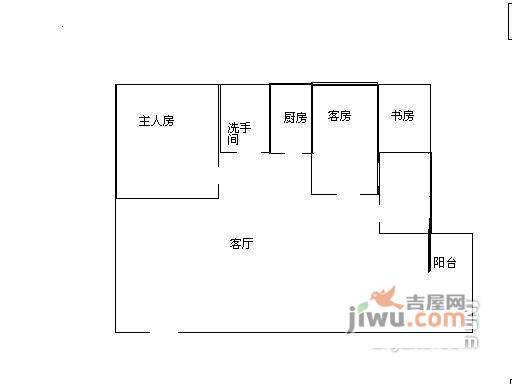 碧桐海苑3室1厅1卫89㎡户型图