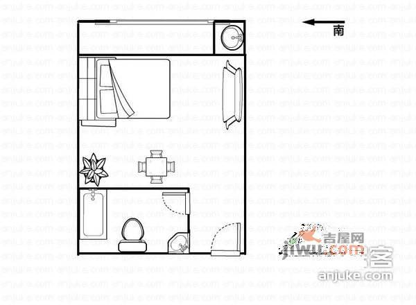 雅馨居1室0厅1卫29㎡户型图