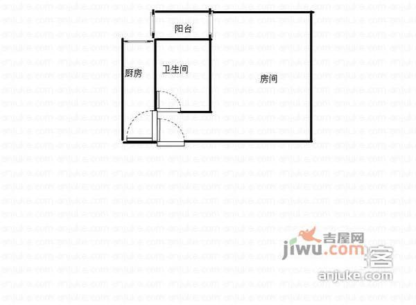 雅馨居1室0厅1卫29㎡户型图