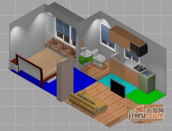 雅馨居1室1厅1卫户型图