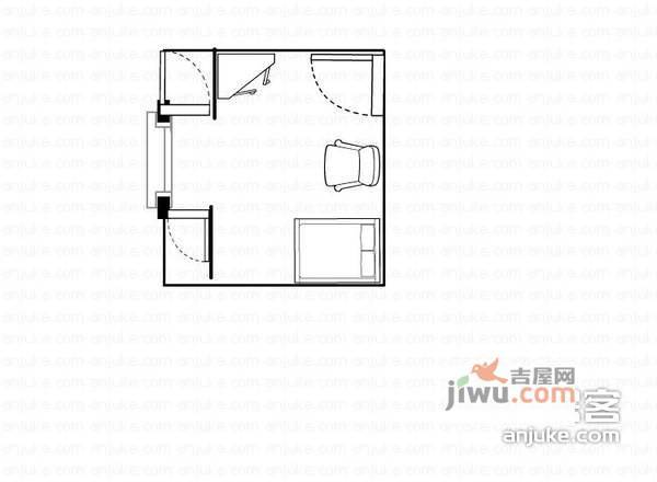 缔馨园1室0厅1卫户型图