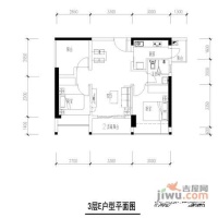 金地名轩3室2厅1卫81㎡户型图