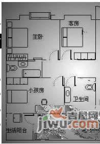 嘉宝田花园二期4室2厅2卫户型图