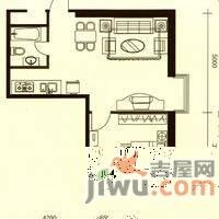 中兴之家1室1厅1卫40㎡户型图