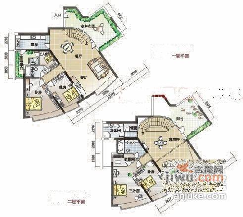 世纪村四期4室3厅3卫186㎡户型图