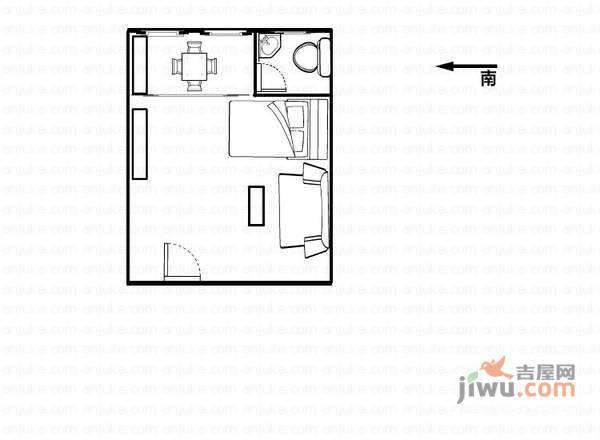 风格名苑1室0厅1卫80㎡户型图