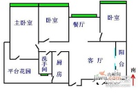 祥云天都世纪3室2厅1卫98㎡户型图