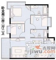 卧龙阁3室2厅2卫85㎡户型图