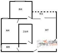 卧龙阁2室2厅1卫户型图