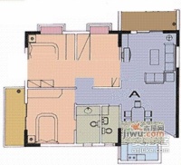 宝莲大厦3室2厅1卫103㎡户型图