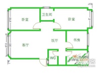 广信花园3室1厅1卫90㎡户型图