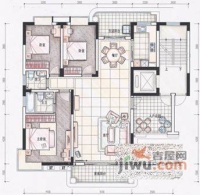 锦绣东方4室2厅2卫160㎡户型图