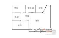 龙泉花园3室2厅1卫户型图