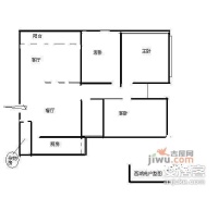 74区住宅楼3室2厅1卫97㎡户型图