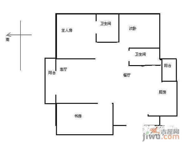 梅花山庄6室3厅3卫户型图