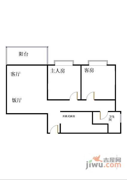 盛世名门家园2室2厅1卫70㎡户型图