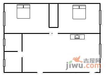 中信海滨花园2室2厅1卫86㎡户型图