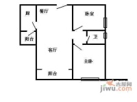 云顶天海2室2厅1卫84㎡户型图