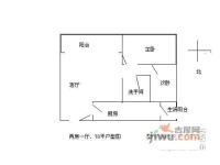 翠榕花园3室1厅1卫84㎡户型图