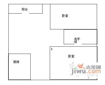 中航阳光新苑2室2厅1卫69㎡户型图