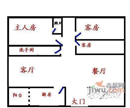 聚宝花园3室2厅2卫106㎡户型图