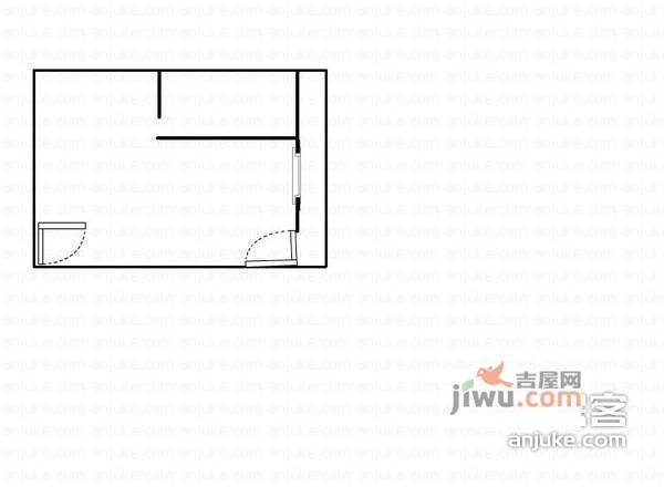 青橙时代公寓1室1厅1卫35㎡户型图