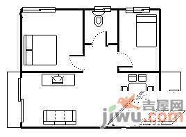 东源阁2室2厅1卫85㎡户型图