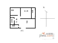 东部阳光花园2室1厅1卫户型图