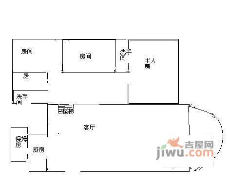 东部阳光花园5室2厅2卫154㎡户型图