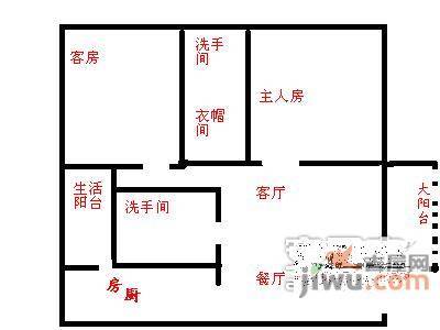 仙湖枫景家园3室2厅2卫96㎡户型图