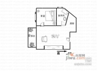仙湖枫景家园1室1厅1卫38㎡户型图