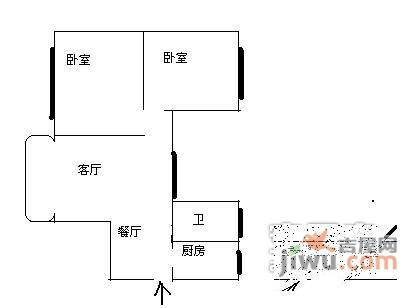 仙湖枫景家园2室2厅1卫74㎡户型图