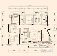 峰度天下3室2厅2卫88㎡户型图