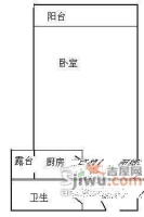 五洲星苑1室1厅1卫45㎡户型图