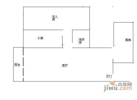 信和自由广场2室2厅1卫70㎡户型图