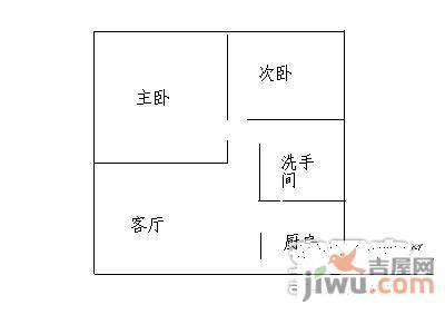 信和自由广场2室1厅1卫72㎡户型图