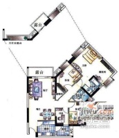 信和自由广场4室2厅2卫134㎡户型图