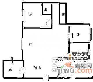 华茂苑3室2厅2卫110㎡户型图