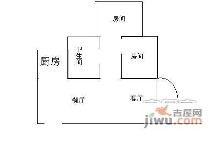 太阳新城2室2厅1卫74㎡户型图