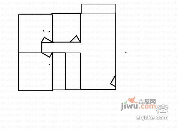 雅仕居3室1厅1卫72㎡户型图