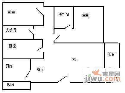 锦绣江南3室2厅2卫133㎡户型图