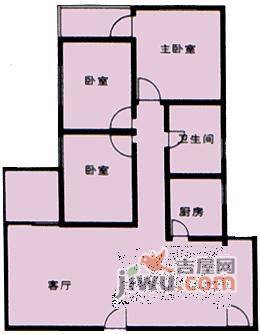 景发花园3室2厅2卫103㎡户型图